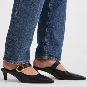 Madewell The Emilie Mule in Leather True Black Leather Size 8.5